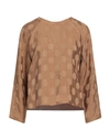 American Vintage Woman Top Brown Size M/l Viscose In Brown