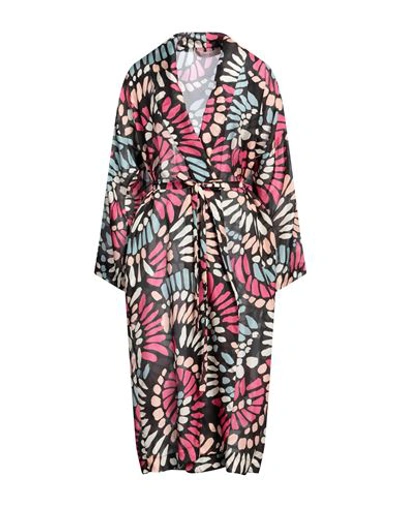 Jucca Woman Midi Dress Mauve Size 4 Acetate, Silk In Black