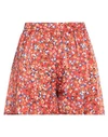 Pinko Woman Shorts & Bermuda Shorts Red Size 6 Viscose In Red
