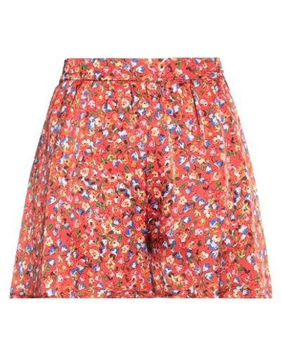 Pinko Woman Shorts & Bermuda Shorts Red Size 6 Viscose