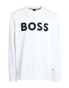 Hugo Boss Boss Man Sweatshirt White Size L Cotton, Elastane