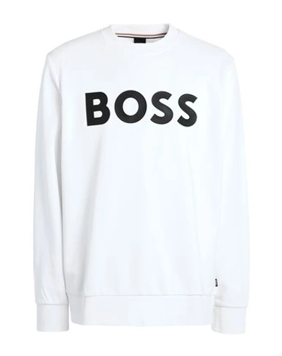 Hugo Boss Boss Man Sweatshirt White Size L Cotton, Elastane