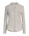 Majestic Filatures Woman Shirt Light Grey Size 1 Cotton, Cashmere
