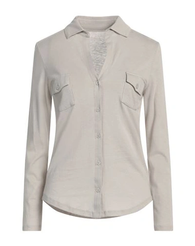 Majestic Filatures Woman Shirt Light Grey Size 1 Cotton, Cashmere