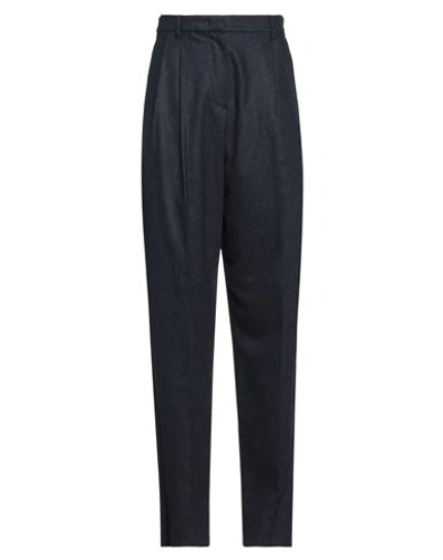 Emporio Armani Woman Pants Midnight Blue Size 6 Virgin Wool, Cashmere, Elastane In Blue