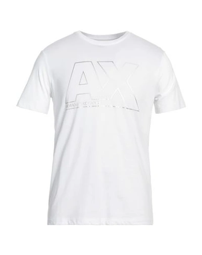 Armani Exchange Man T-shirt White Size Xxl Cotton