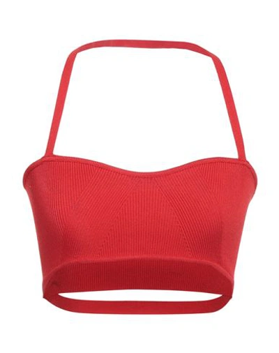 Vicolo Woman Top Tomato Red Size Onesize Viscose, Polyester In Tomato Red