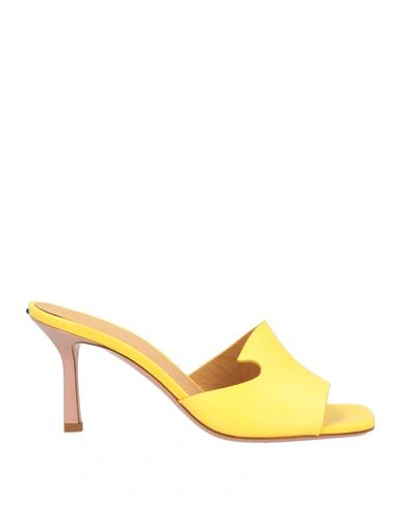 A.bocca A. Bocca Woman Sandals Yellow Size 10 Soft Leather