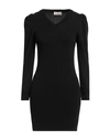 Haveone Woman Short Dress Black Size S Viscose, Polyester