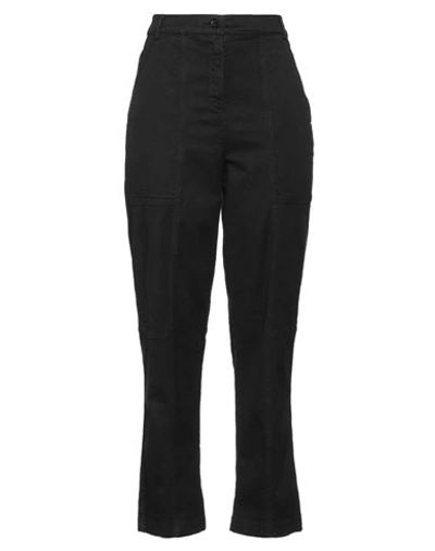 Aspesi Woman Pants Black Size 4 Cotton, Elastane