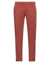 Betwoin Man Pants Brick Red Size 36 Cotton, Elastane