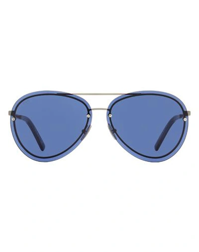 Tod's Aviator To0248 Sunglasses Woman Sunglasses Blue Size 63 Metal, Plastic