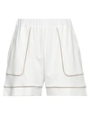 Purotatto Woman Shorts & Bermuda Shorts White Size 6 Cotton In White