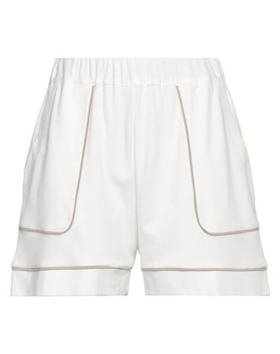 Purotatto Woman Shorts & Bermuda Shorts White Size 6 Cotton
