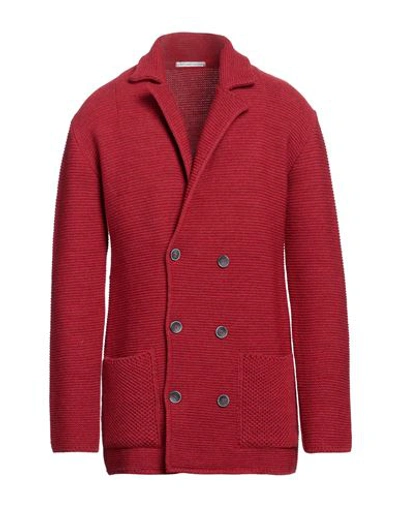 Grey Daniele Alessandrini Man Suit Jacket Red Size 40 Polyester