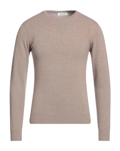 Manifattura Maglieria Italiana Firenze Man Sweater Light Brown Size Xxl Wool, Cashmere In Beige