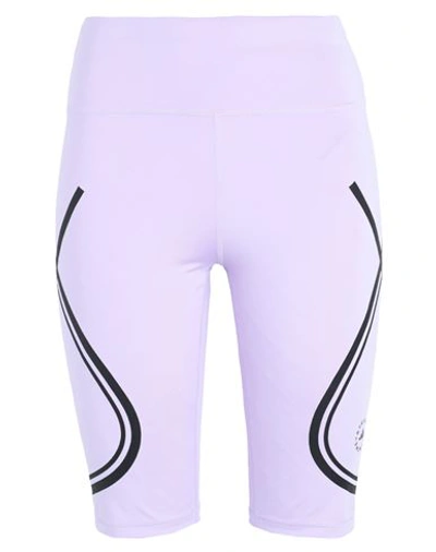 Adidas By Stella Mccartney Asmc Tpa Bike L Woman Leggings Lilac Size 8 Recycled Polyester, Recycled In Purple