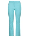 Cambio Woman Pants Turquoise Size 4 Cotton, Elastane In Blue
