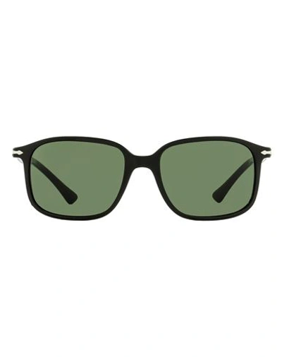Persol Rectangular Po3246s Sunglasses Sunglasses Black Size 53 Acetate, Metal
