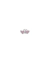 Kurshuni Twin Heartsingle Earring Woman Single Earring Silver Size - 925/1000 Silver, Cubic Zirconia In Silver