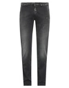 Cellar Door Man Jeans Charcoal Size 35 Cotton, Elastane In Grey