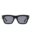 Isabel Marant Rectangular Im0072s Sunglasses Woman Sunglasses Black Size 51 Acetate