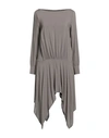 Manila Grace Woman Midi Dress Grey Size 4 Viscose