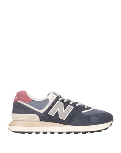 New Balance 574 Man Sneakers Navy Blue Size 11.5 Textile Fibers