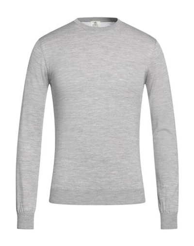 Luigi Borrelli Napoli Man Sweater Grey Size 46 Merino Wool, Silk, Cashmere