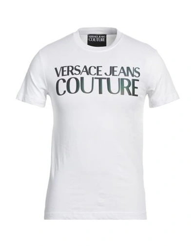 Versace Jeans Couture Man T-shirt White Size Xs Cotton