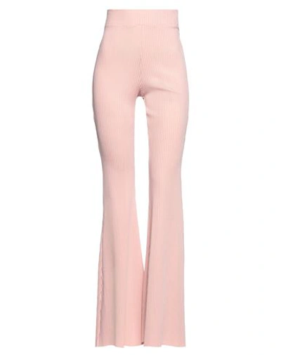 Studio Amelia Women's Giza Rib Flare Pants In Pink