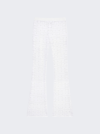 Givenchy Perforated Viscose Blend Flared Fit Pants With Monogram Moti In White
