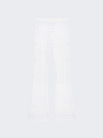 Givenchy 4g Jacquard Flared Pants In White