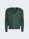 BALLY CABLE-KNIT WOOL CARDIGAN