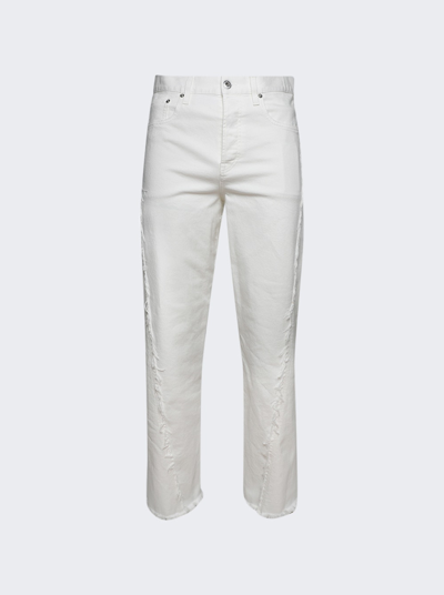 Lanvin Twisted Wide Leg Jeans In Optic White