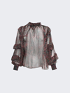 ETRO RUFFLED PAISLEY SILK BLOUSE