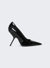 Ferragamo Eva 105mm Patent Leather Pumps In Black