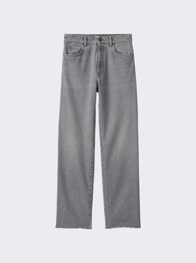 Miu Miu Denim Pants In Grey