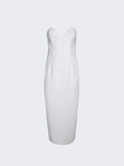 Mara Hoffman Isla Strapless Midi Dress In White