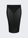 Courrèges Transparent Midi Pencil Skirt In Black
