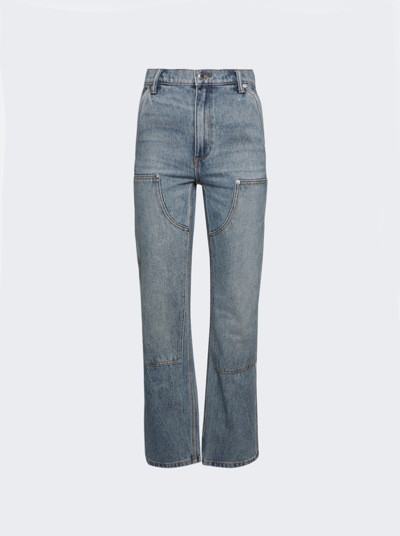 Alexander Wang Ez Slouch Carpenter Jeans In Classic Light Indigo