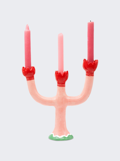 Laetitia Rouget Tulip Candle Holder In Pink