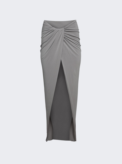 Laquan Smith Draped Maxi Skirt In Stone