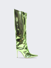 Alexandre Vauthier Patent Leather Knee-high Boots In Green