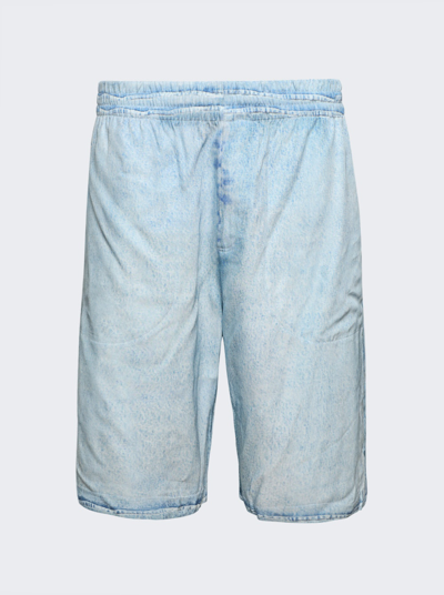 Diesel P-feng Denim Shorts Male Light Blue