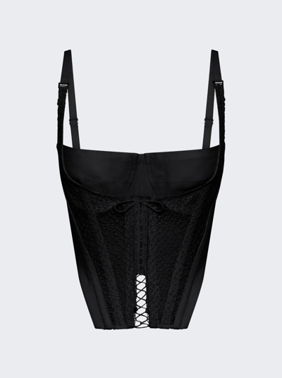 DION LEE LACE UP CORSET TOP