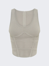 Dion Lee Corset-style Crochet-knit Top In Alloy
