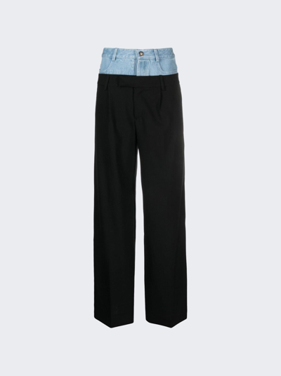 Dion Lee Hybrid Trousers In Black And Blue