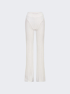 Dion Lee Snakeskin Semi-sheer Trousers In Ivory