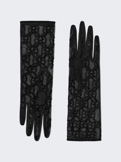 Mesh Gloves Gucci Gloves Transparent Gucci Tulle Gg Gloves In
